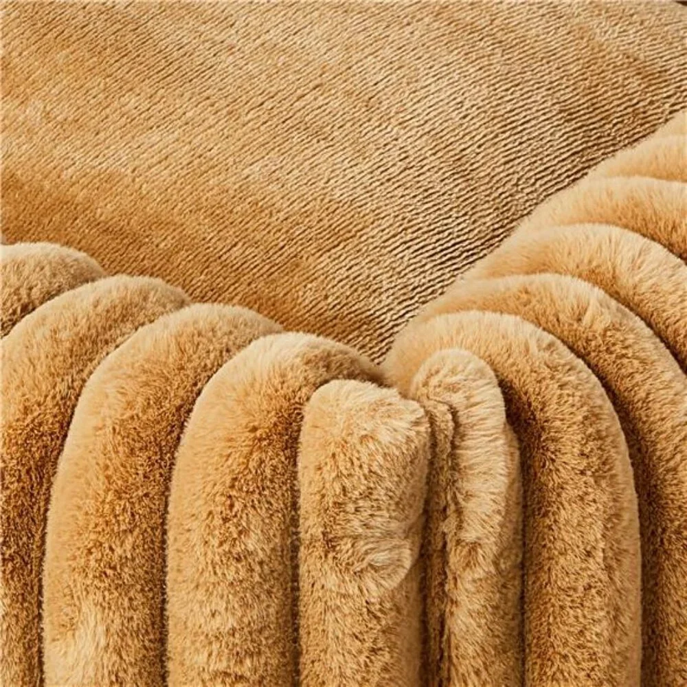 Ribbed Plush Cuddler Dog Bed, Machine Washable, Tan, 27